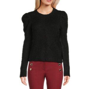 Derek Lam 10 Crosby Black Alpaca Blend Puff Sleeve Sweater Women’s Size S